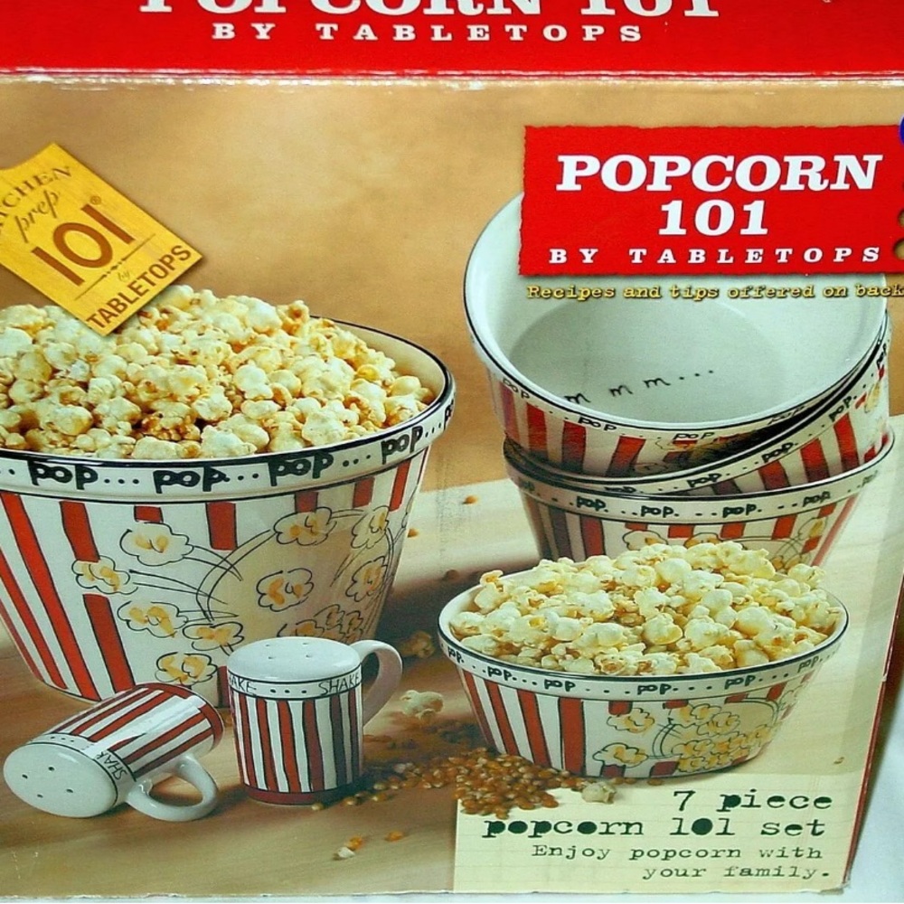 Popcorn 101 Red and White Party Set